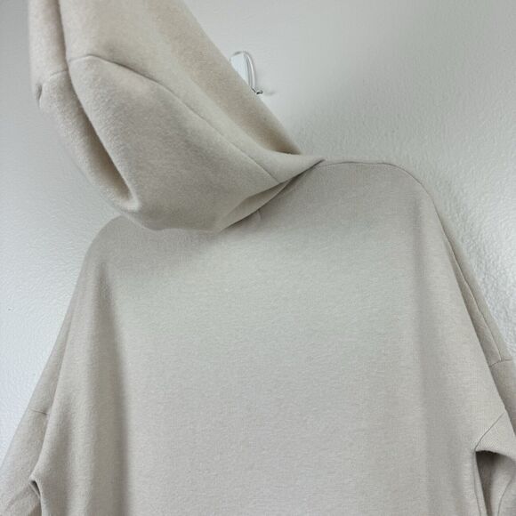 Orange Fashion Village Open Front Hooded Short Sleeve Knit Cardigan Cream Medium - Picture 11 of 16